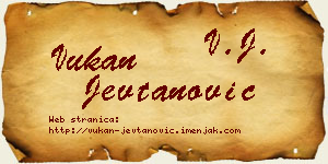 Vukan Jevtanović vizit kartica